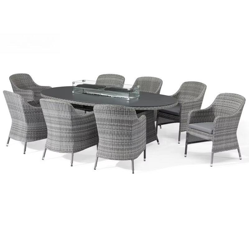Outdoor Furniture And Fire Pit - Ensemble de mobilier d'extérieur moderne en