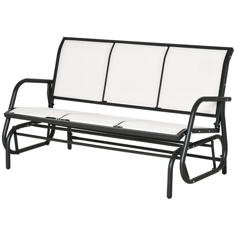 Garden Bench Metal - Banc balançoire de jardin pour 3
