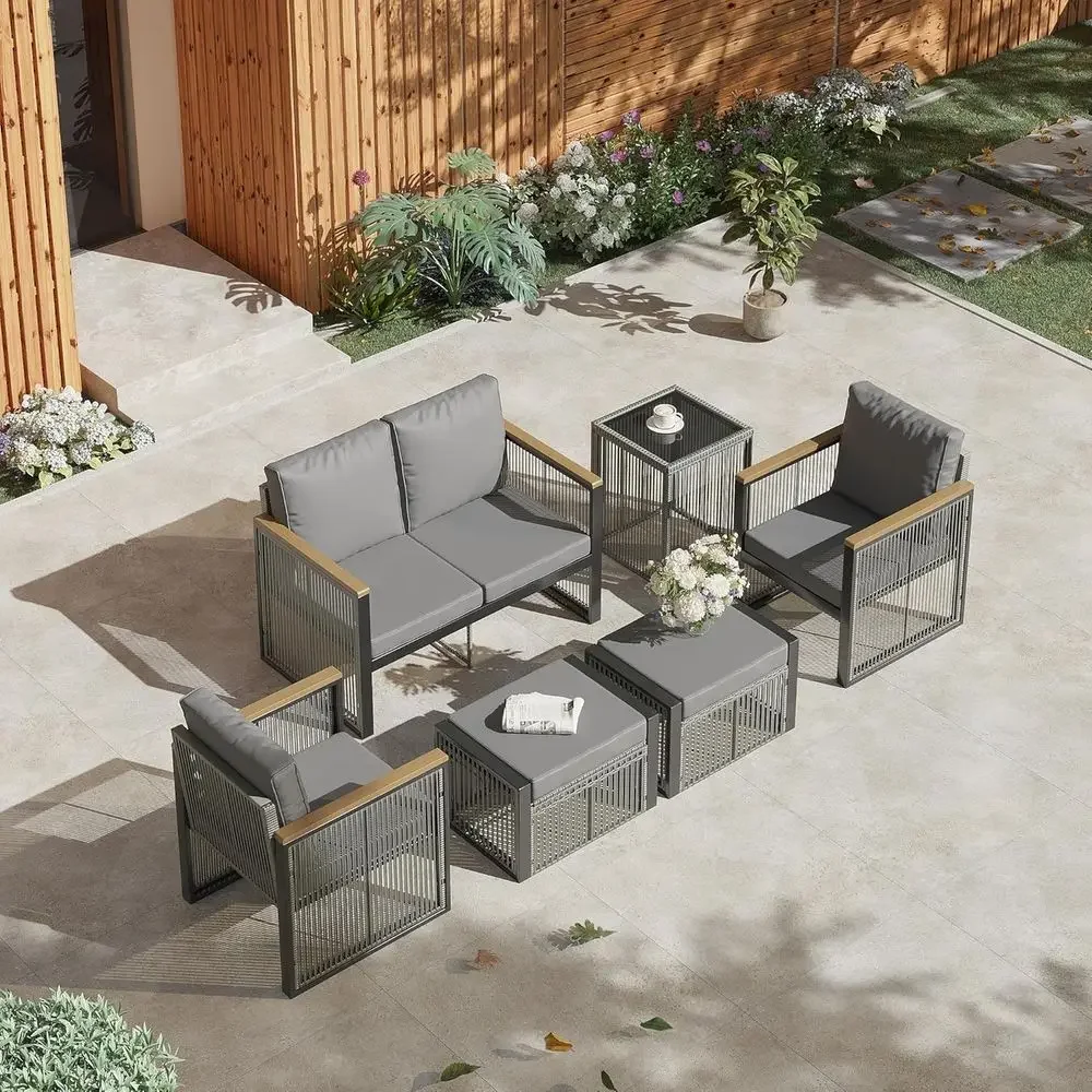 Outdoor Furniture Loveseat - Ensemble de 6 meubles de patio