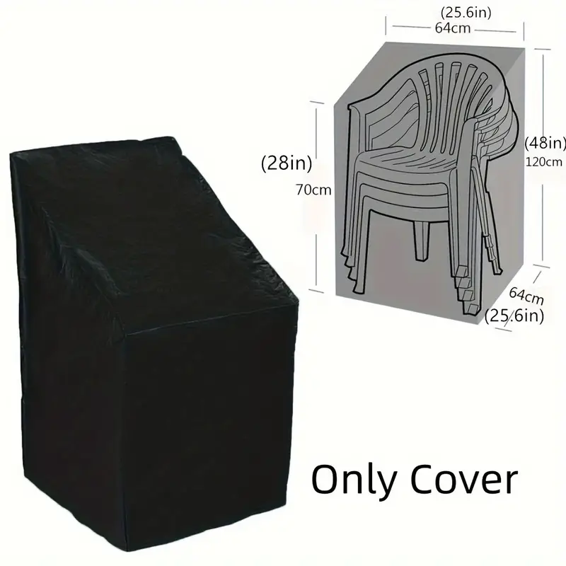 Outdoor Furniture Sunbrella - Housse de chaise empilable robuste, imperméable,