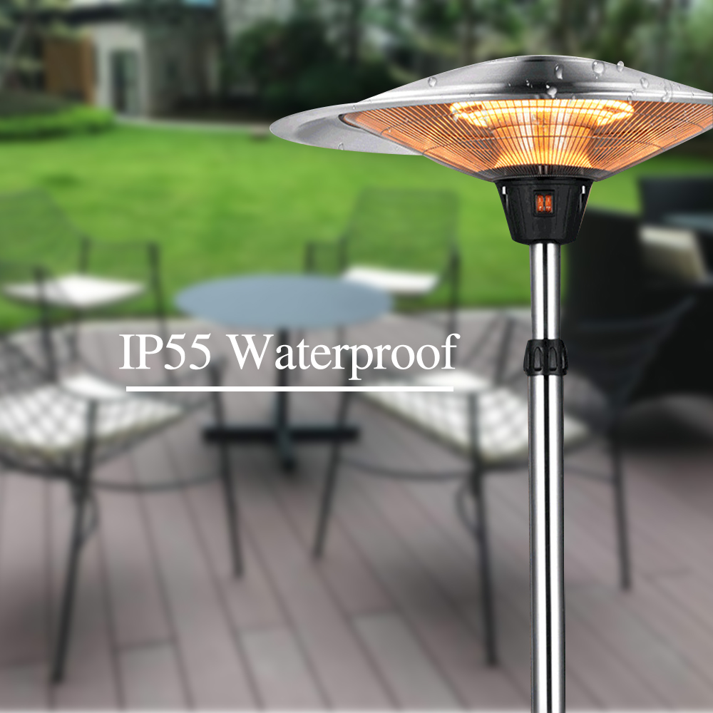 Patio Heater Standing - Chauffe-parasol électrique autoportant intégré pour jardin