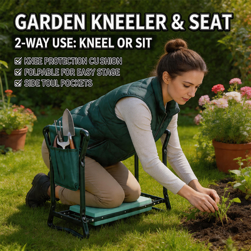 Garden Bench Metal - Siège de jardin pliant avec coussin