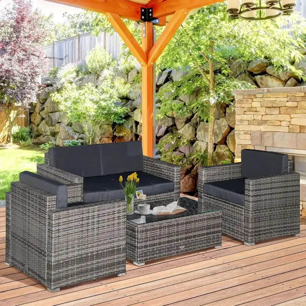 Outdoor Furniture Loveseat - Ensemble de meubles d'extérieur en osier