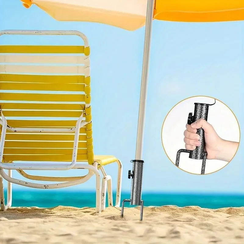 Outdoor Furniture Sunbrella - Support de parapluie de plage réglable,