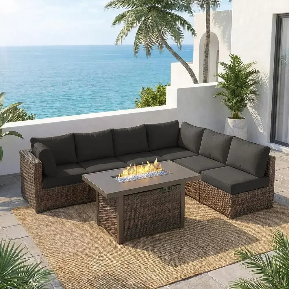 Outdoor Furniture And Fire Pit - Ensemble de meubles de patio extérieur