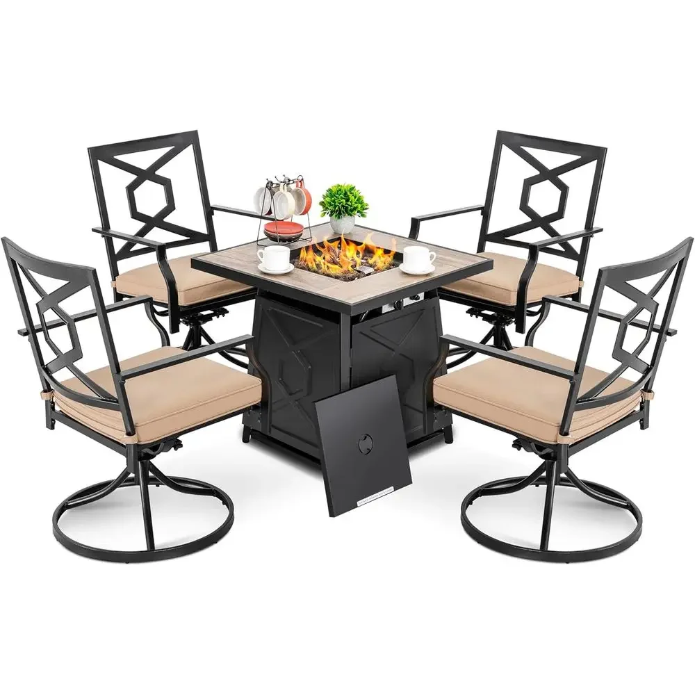 Outdoor Furniture And Fire Pit - Ensemble de meubles de patio extérieur