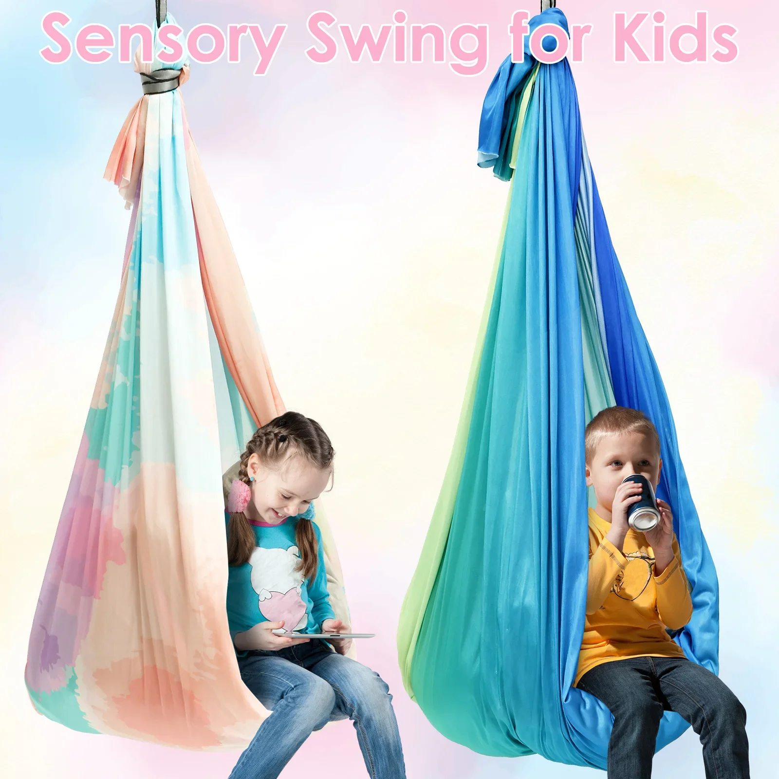 Outdoor Furniture Kids - Balançoire sensorielle confortable pour enfants, hamac