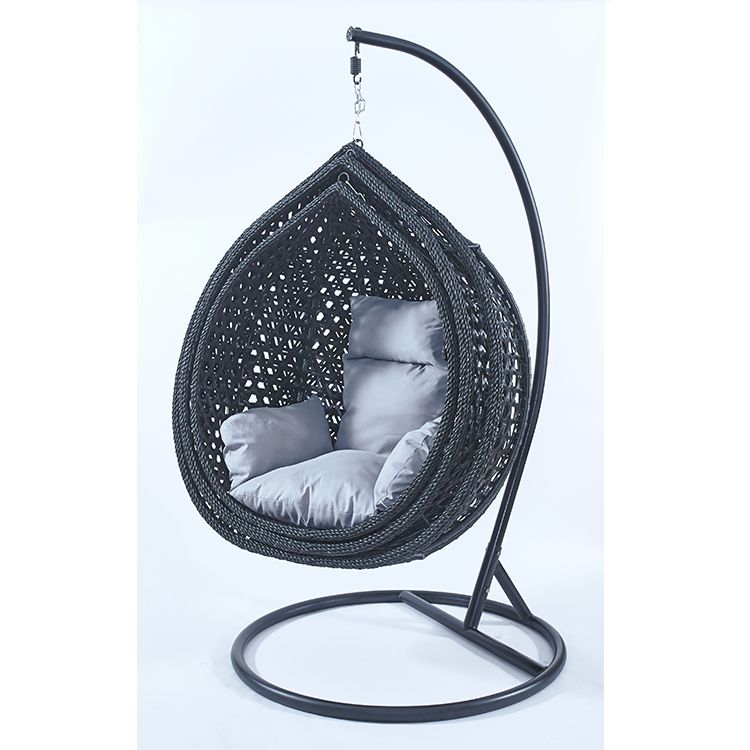 Outdoor Furniture India - Fauteuil suspendu œuf en osier bleu