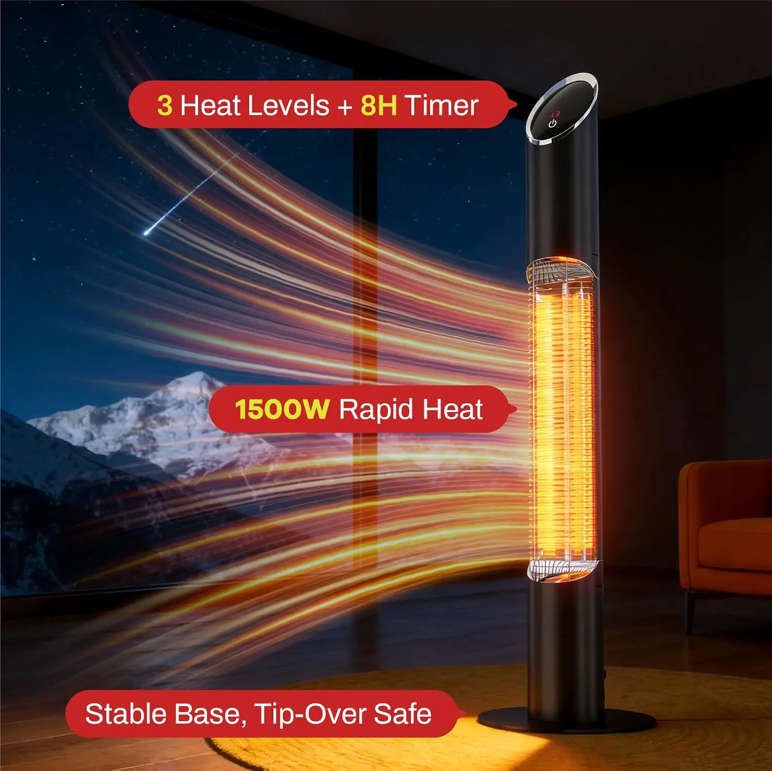 Chauffage électrique d'extérie - Patio Heater Standing avis et prix