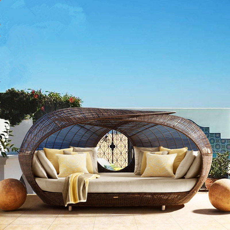 Lit de repos demi-rond en roti - Outdoor Furniture Quality avis et prix