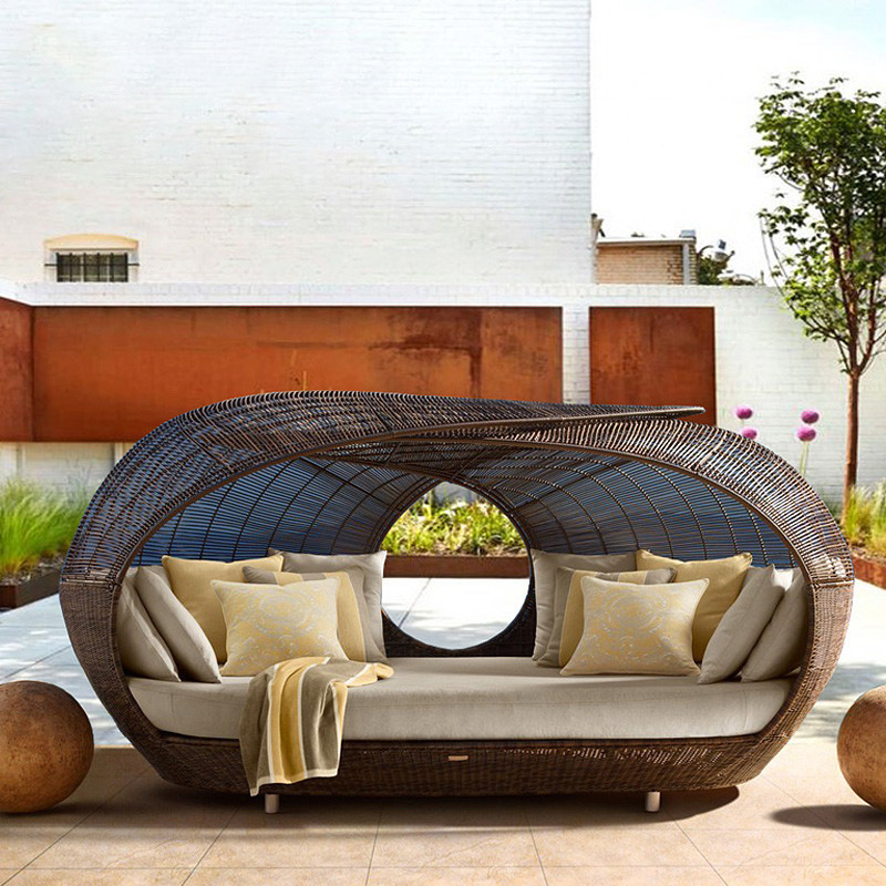 Lit de repos demi-rond en roti - Outdoor Furniture Quality avis et prix