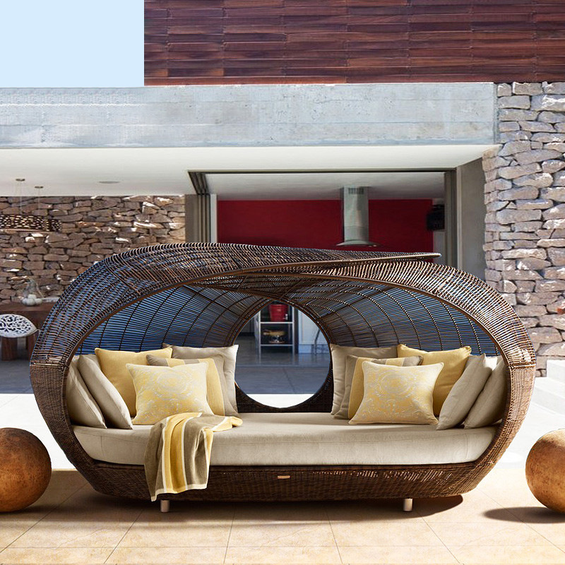 Lit de repos demi-rond en roti - Outdoor Furniture Quality avis et prix