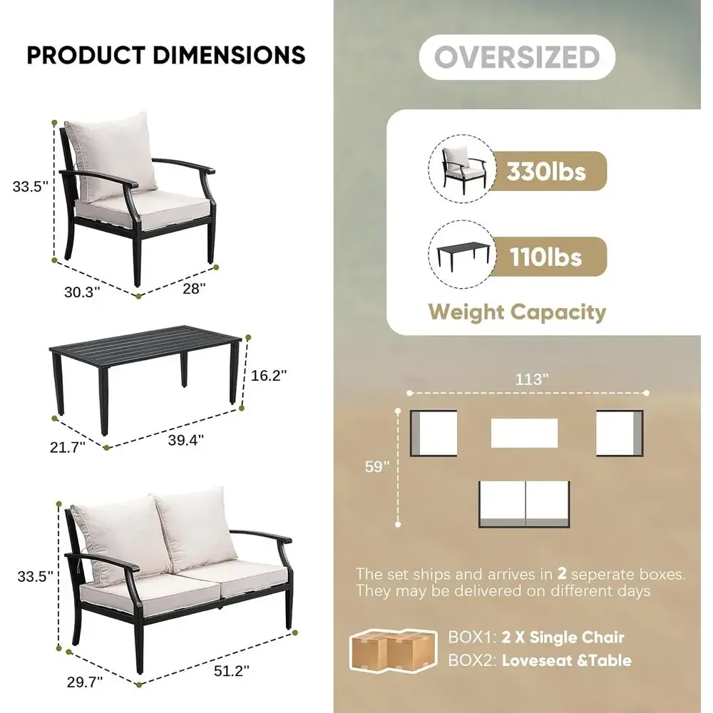 Ensemble de meubles de patio e - Outdoor Furniture Loveseat avis et prix