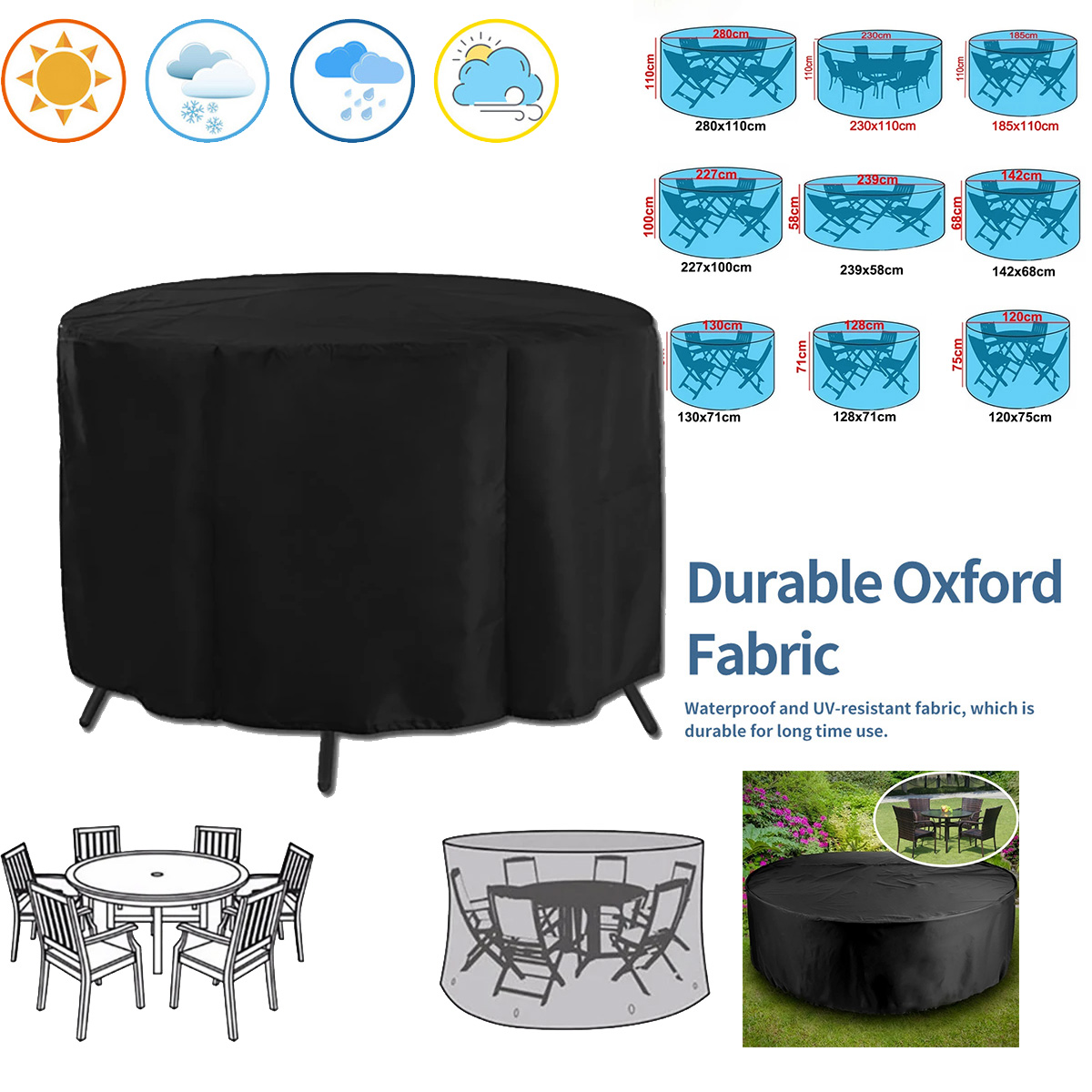 Housse de protection ronde pou - Outdoor Furniture Sunbrella avis et prix