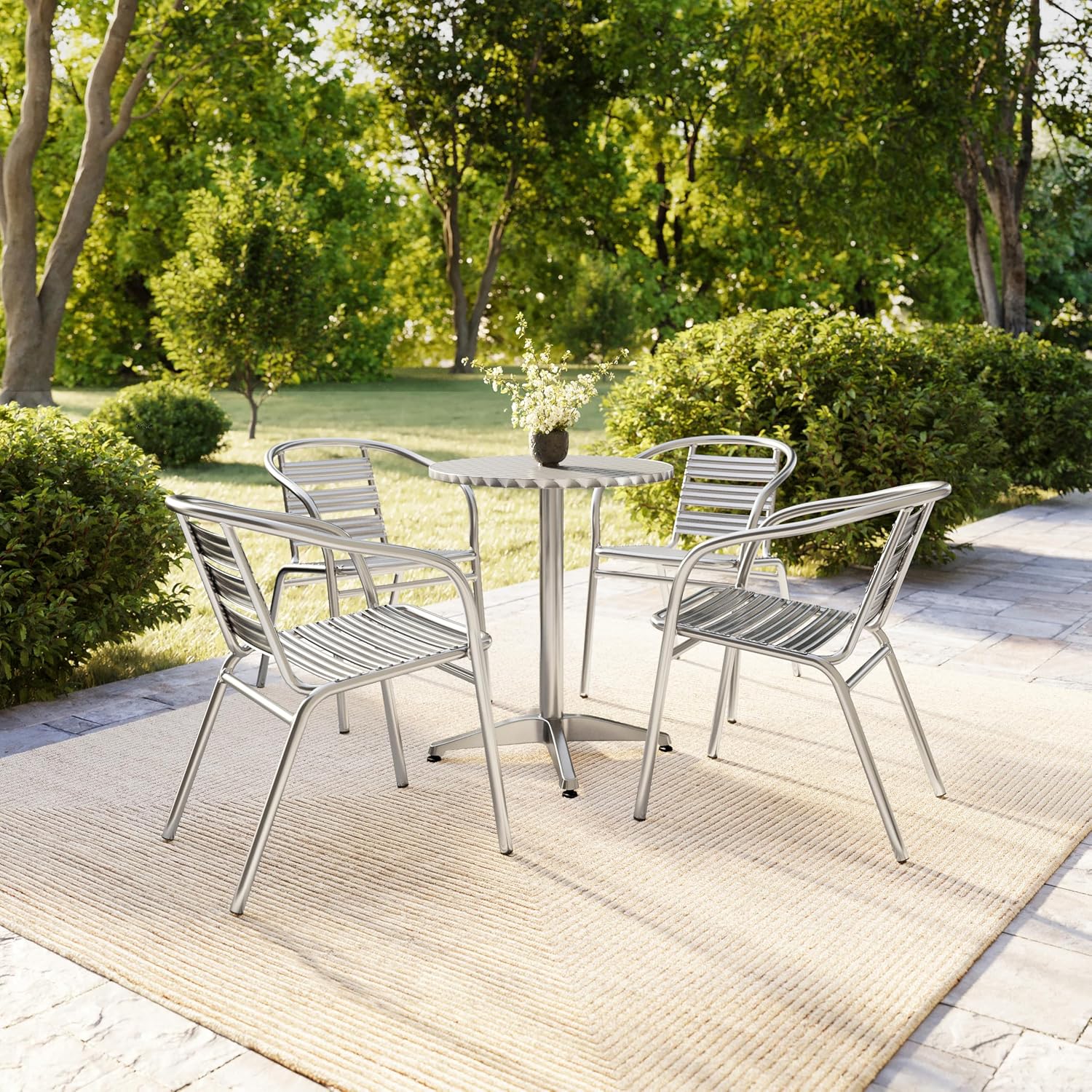 Ensemble de 4 chaises de resta - Outdoor Furniture For Cafe avis et prix