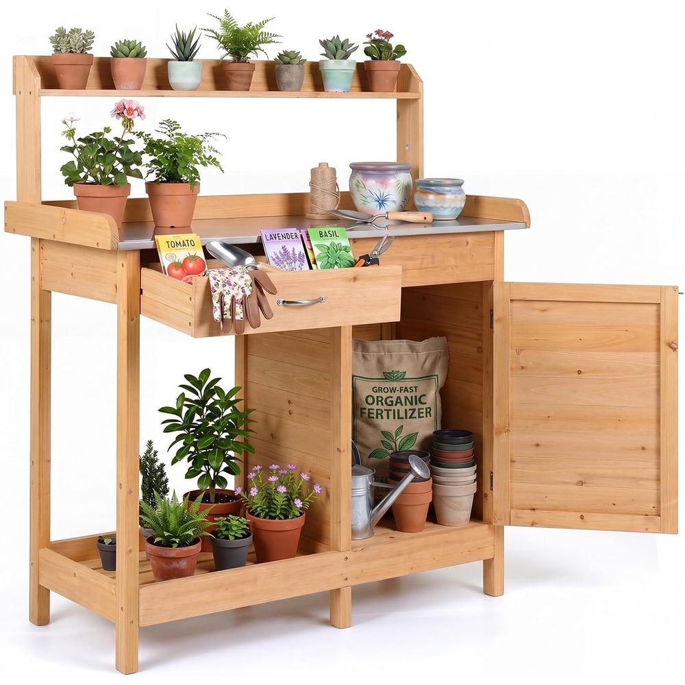 Table de travail de jardin en  - Garden Bench Metal avis et prix