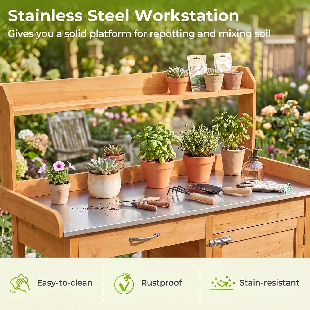 Table de travail de jardin en  - Garden Bench Metal avis et prix