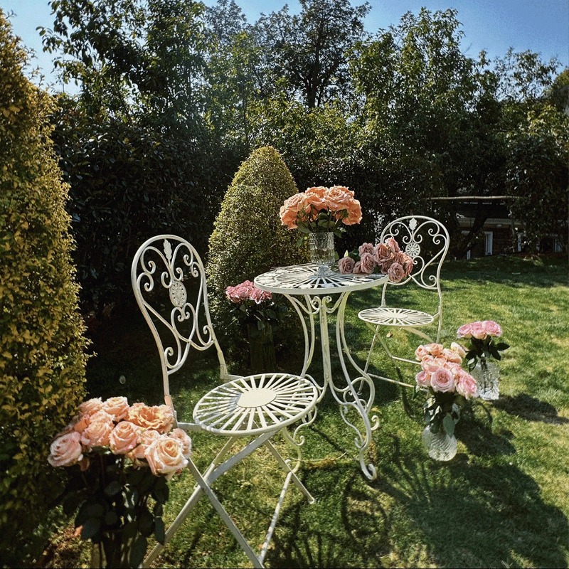 Table et chaises en fer forgé  - Outdoor Furniture For Cafe avis et prix