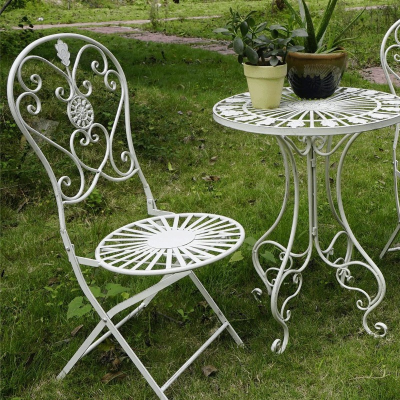 Table et chaises en fer forgé  - Outdoor Furniture For Cafe avis et prix