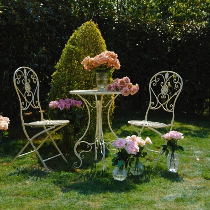 Table et chaises en fer forgé  - Outdoor Furniture For Cafe avis et prix