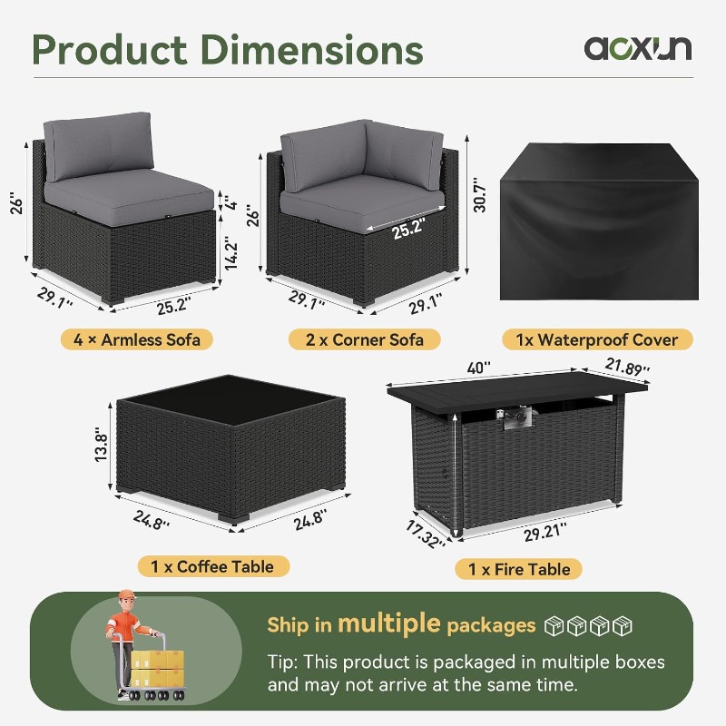 Ensemble de meubles de patio A - Outdoor Furniture And Fire Pit avis et prix