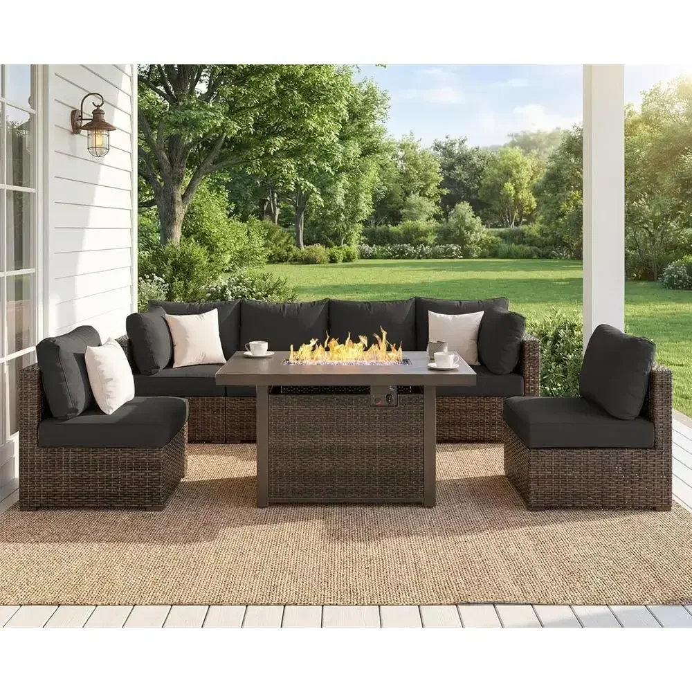 Ensemble de meubles de patio e - Outdoor Furniture And Fire Pit avis et prix