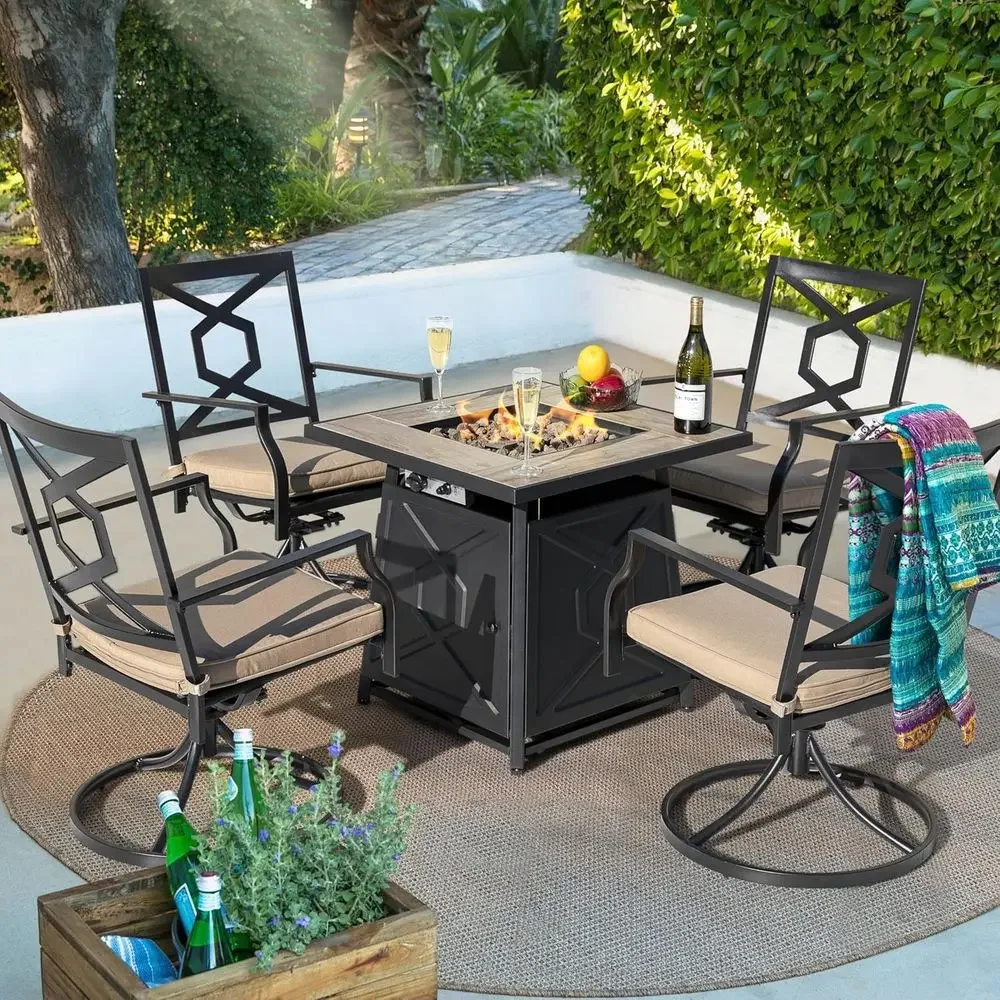 Ensemble de meubles de patio e - Outdoor Furniture And Fire Pit avis et prix